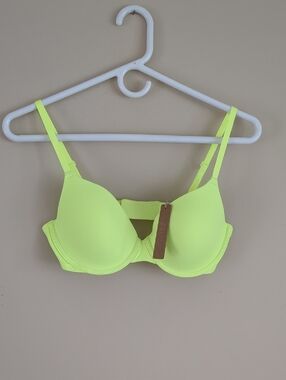 NWT 34C Skims Green Highlighter T-Shirt Demi Bra Underwire